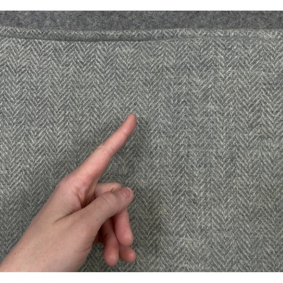 Ralph Lauren Wool Cashmere Herringbone Pillow Cover Gray 20x15 - Picture 3 of 12